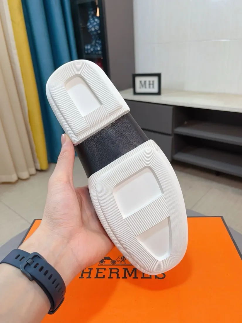 Men's shoes 💰458🌹🌹Niuli "HERMES" Hermès business leather shoes, original factory configuration, original imported cowhide upper + luxury hardware logo + fully imported original customized cowhide lining, sole: rubber wear-resistant outsole, difficult craftsmanship, original factory follow-up goods, 🔍🔍high quality code number: 38-44 45 can be customized